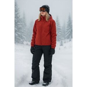 Obermeyer Utility Cargo Black Ski Snow Pants Waterproof Insulated Ladies Size 8